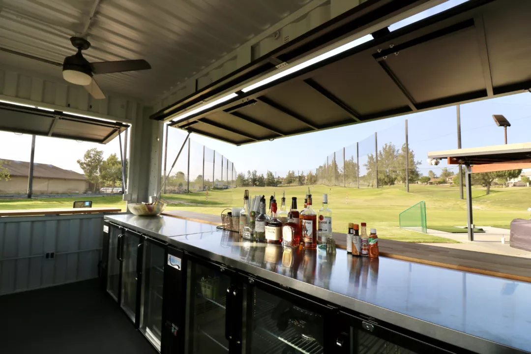 Golf Course Pop-Up Food Stand | BoxPop with Bar and Awning