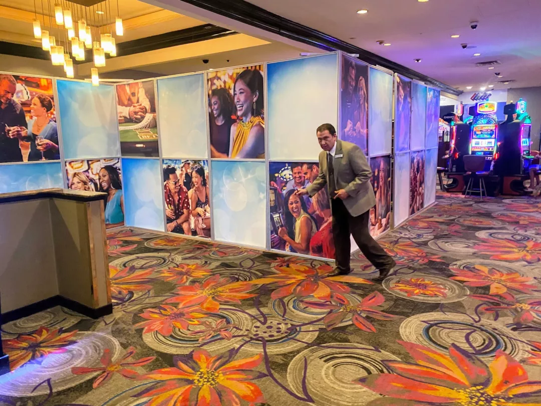 Modular Wall System for Casino | Branded Temporary Walls
