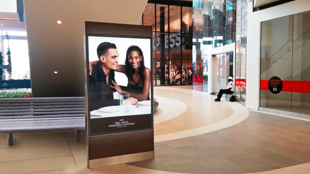 Freestanding Backlit Sign | Light Up Banner for Mall Display