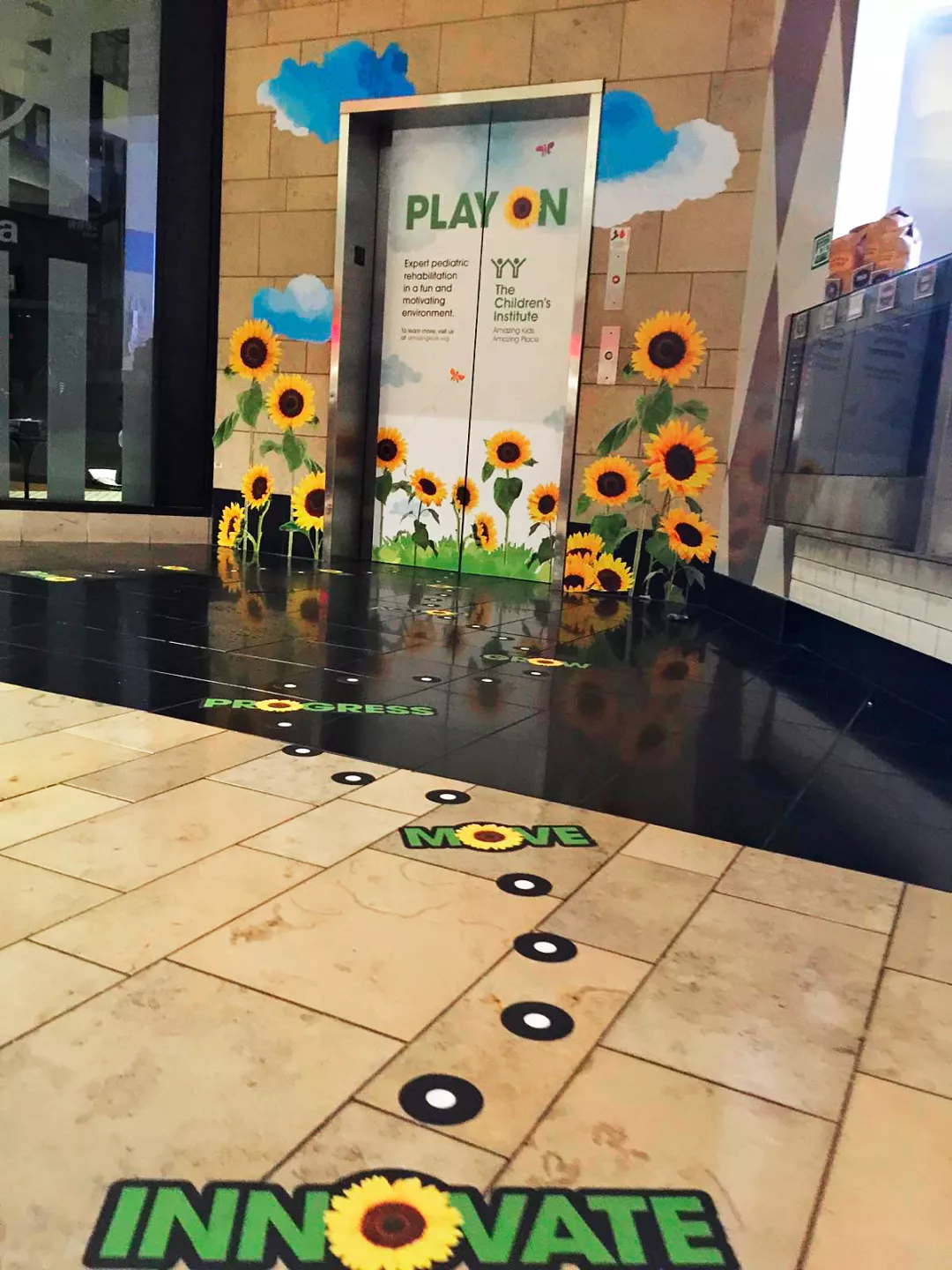 Ross Park The Children's Institute Elevator Door and Floor Decals