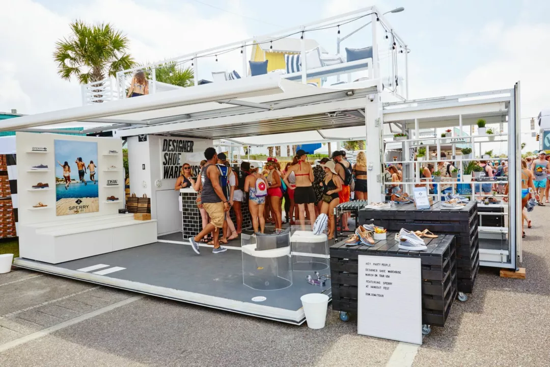 Custom Shipping Containers for Retail | Designer Shoe Retail Space