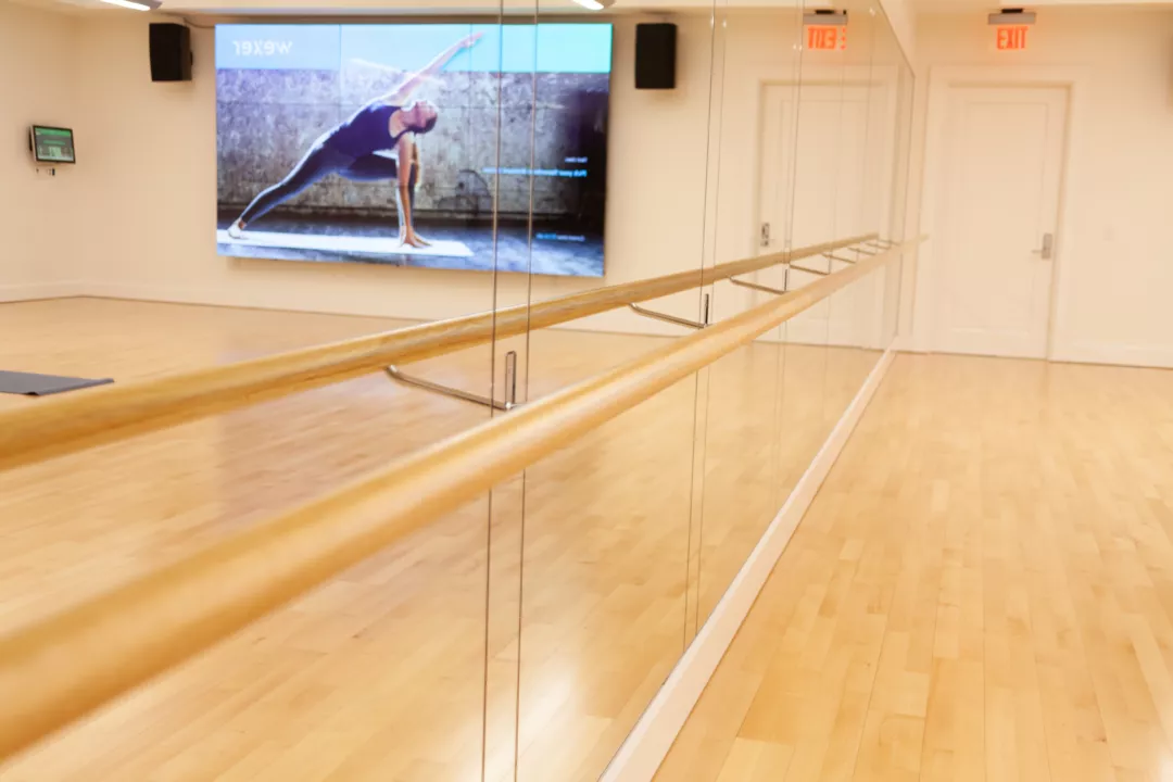 Wooden Ballet Bar | Custom Fitness Center Fixtures