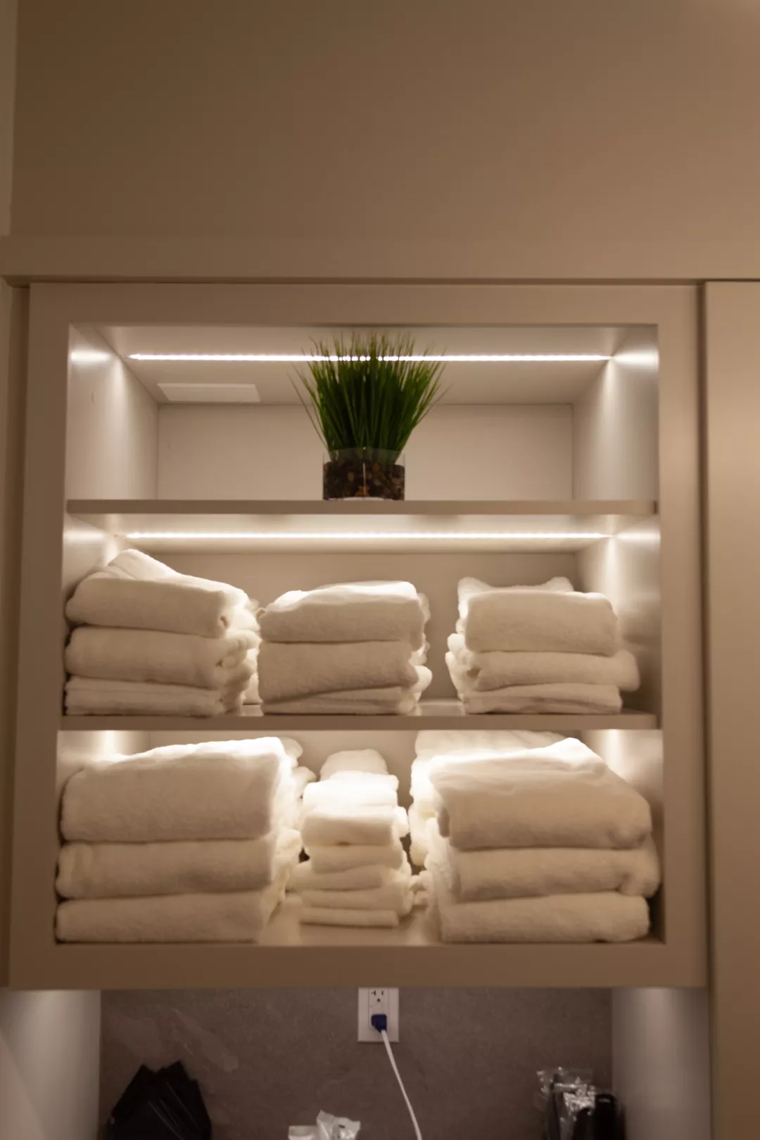 Backlit Shelving Units | Locker Room Shelving