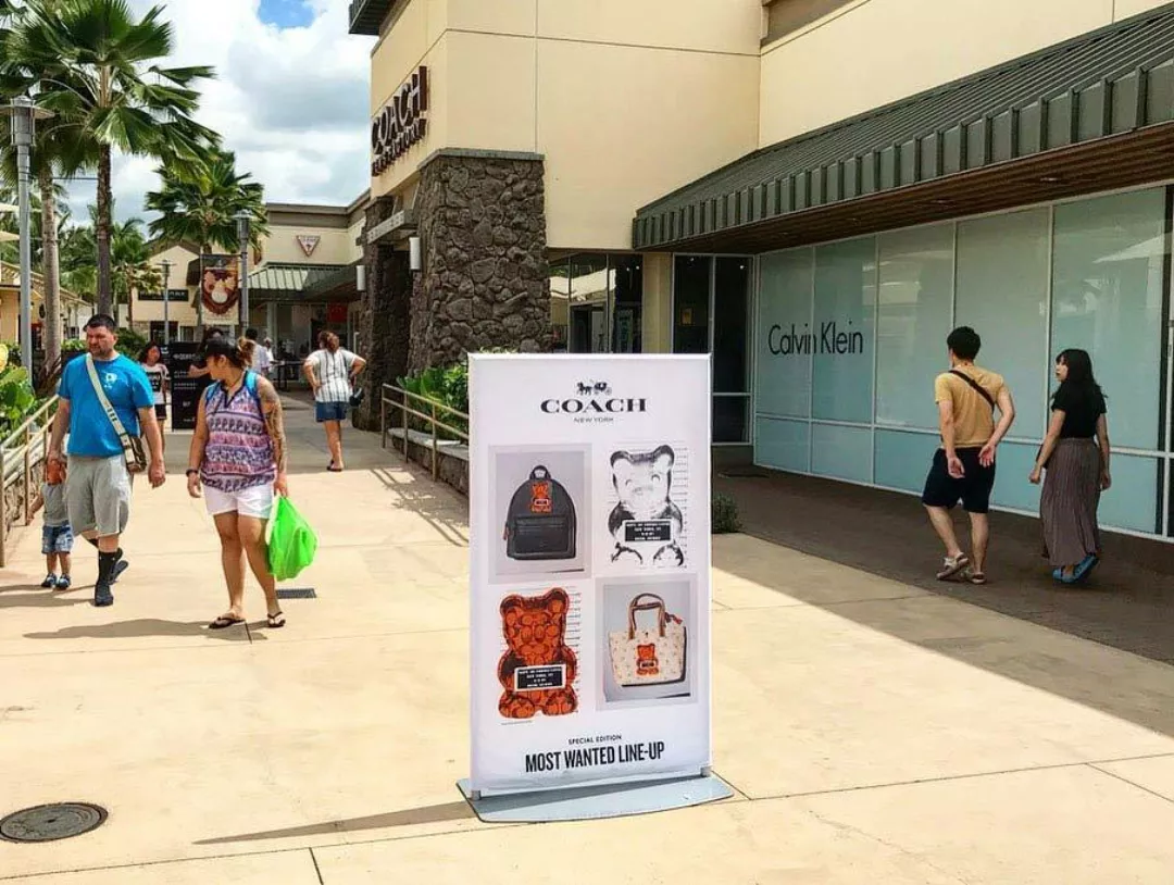 Coach Mall Standee | Outdoor Standing Banner