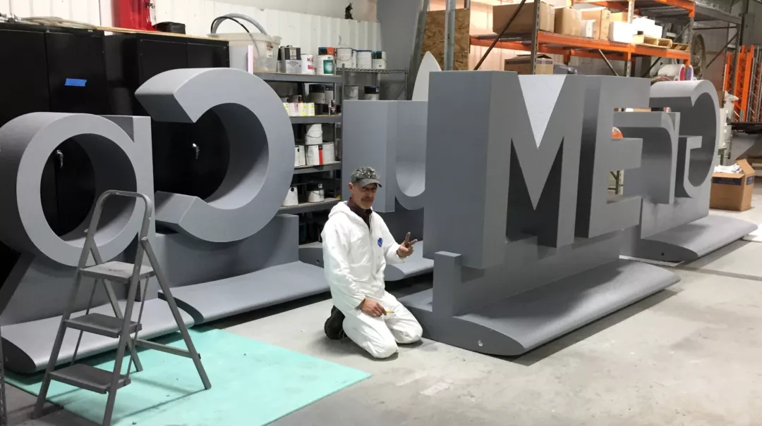 3D Foam Logo Work in Progress | Foam Letters Fabrication