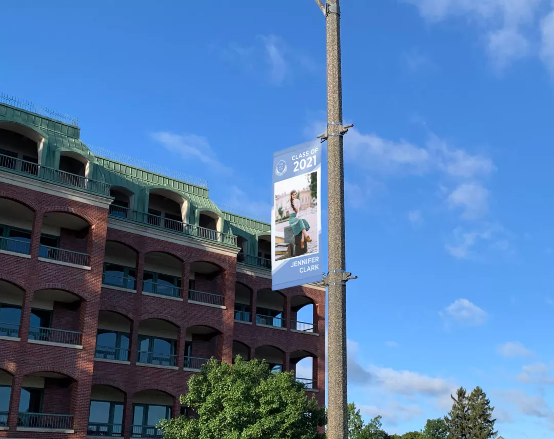High School Light Pole Banners | Easy Install Pole Banner Brackets