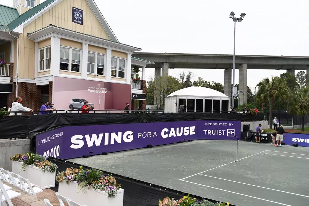 Tennis Court Fencing Banners | Sponsored Sports Event Advertising