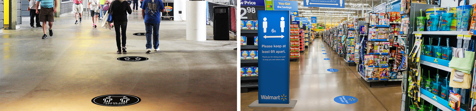 High quality floor decals for retail displays.