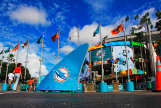 Custom Banner for Miami Dolphins | Custom Shaped Signs