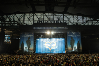 Kenny Chesney Fabric Backdrop at Ford Field | Large Scale Stage Backdrops