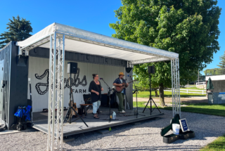 Easy Setup Stage for Events | BoxPop with Truss and Decal