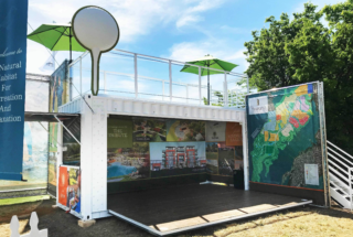 A Shipping Container for a Sponsor at the LPGA | BoxPop with Foam Prop and Signage