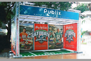 Sponsored Tailgate Booth | Event Truss Outdoor Booth