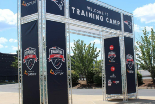Custom event truss for the New England Patriots