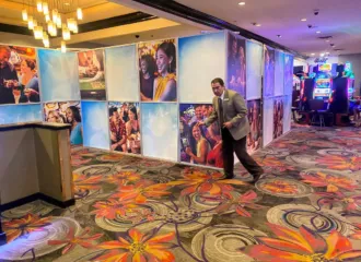 Modular Wall System for Casino | Branded Temporary Walls