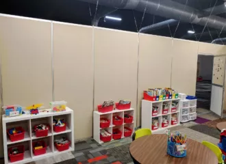 Modular temporary walls educationd 1