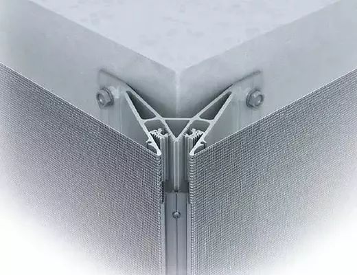 Closeup of the Textile Fastening System | Outside Corner