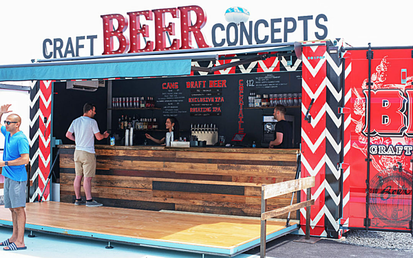 BoxPop® Custom Shipping Container Bar for Revelry Yards