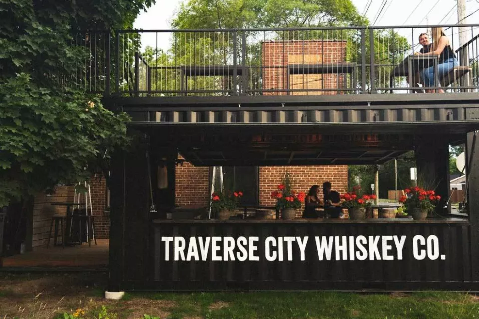 Traverse City Whiskey Co. BoxPop | Shipping Container Lounge