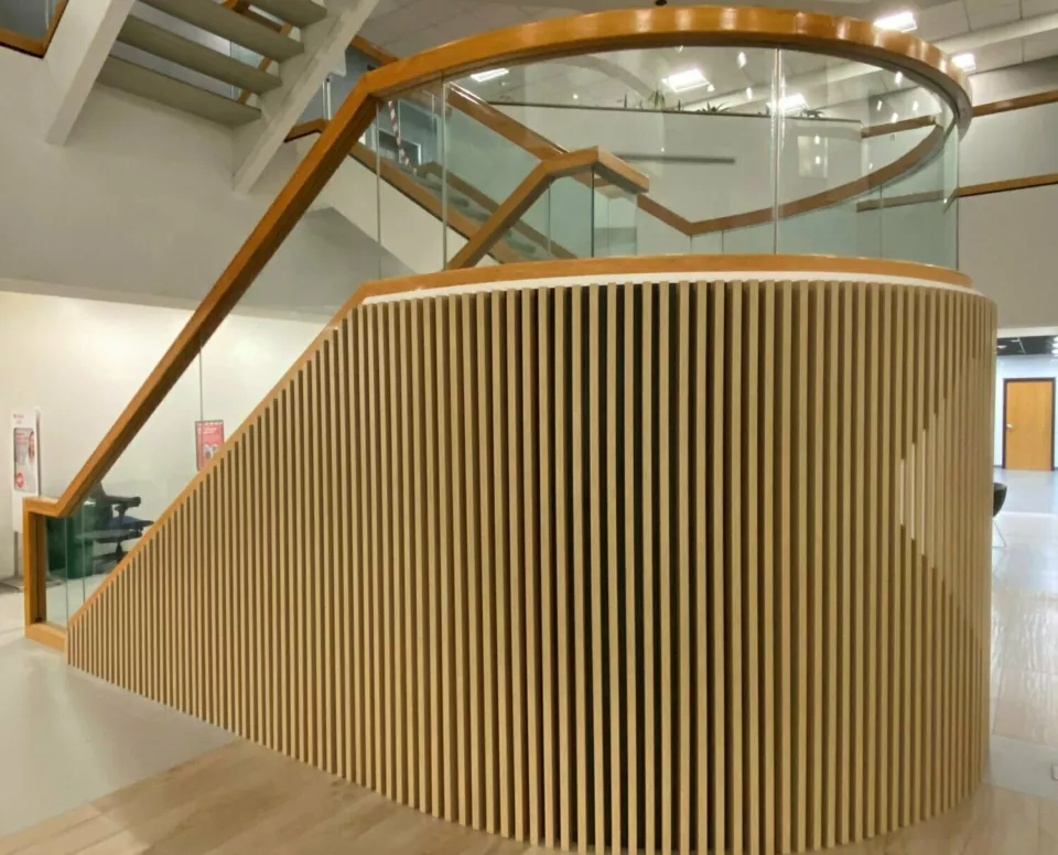 Custom Shape Slatwall | Britten WoodWorks