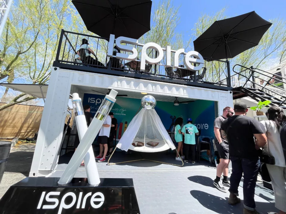 A Custom BoxPop Container With Rooftop Seating for Ispire