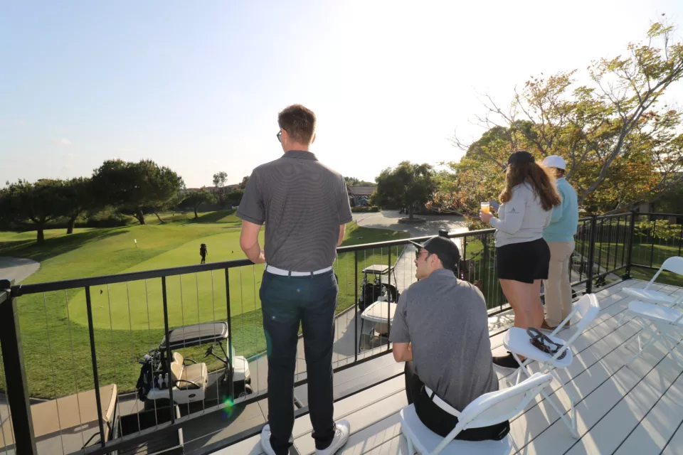 Rooftop Deck Overlooking Golf Course | Britten Custom Shipping Container