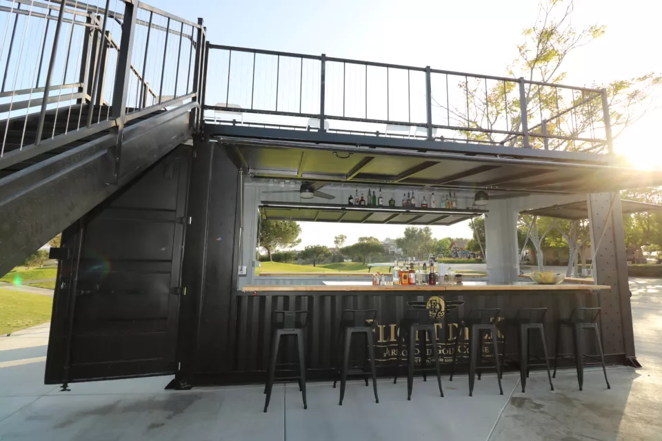 Golf Course Refreshments BoxPop | Shipping Container Bar