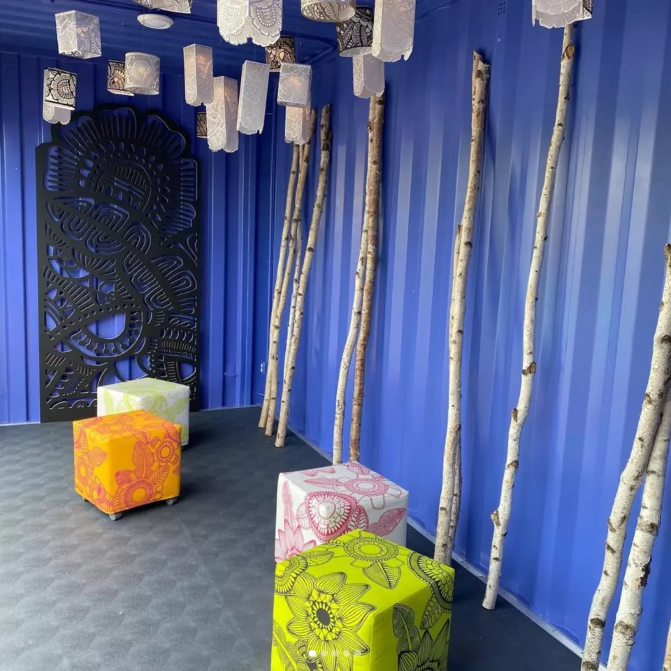 Community-Decorated BoxPop Shipping Container | Up North Pride