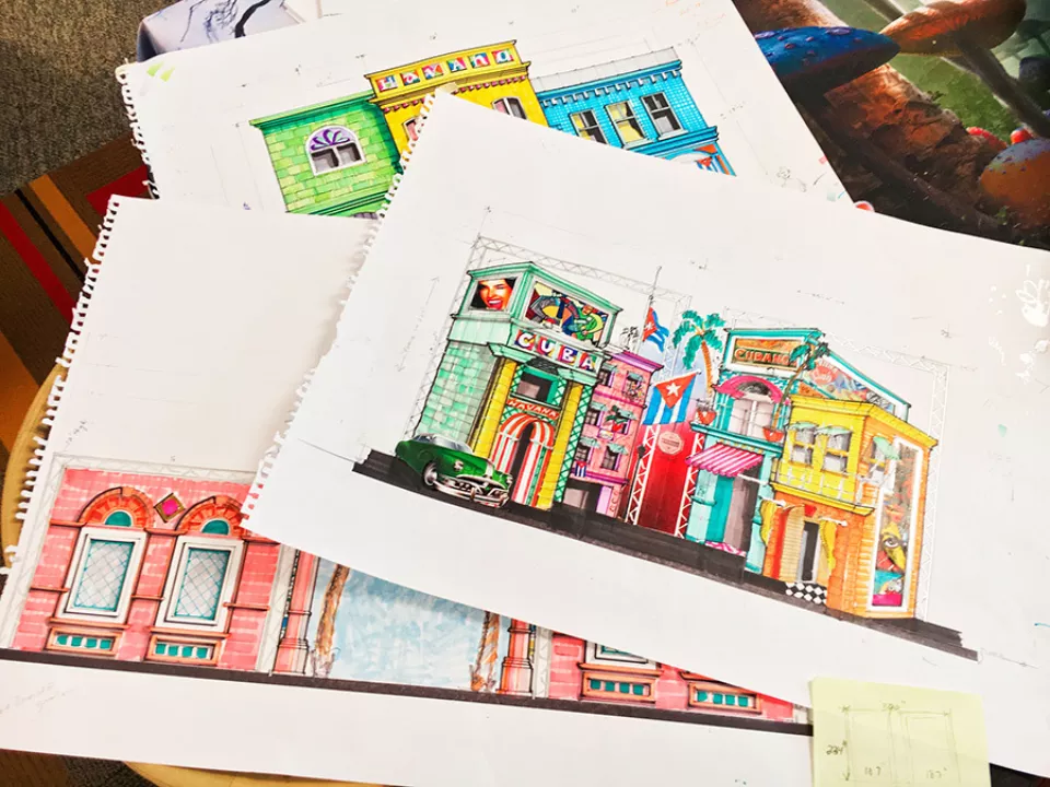 Cncept Sketches for Party Space | Britten Event Design