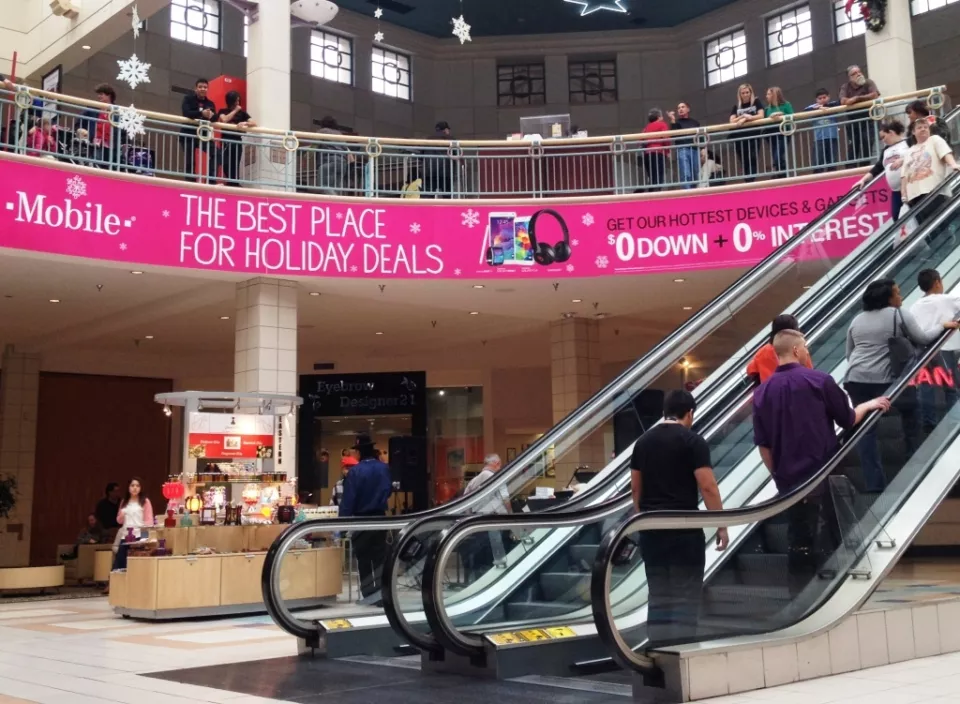 Custom Bulkhead Wrap for Mall Use | Large Format Printing