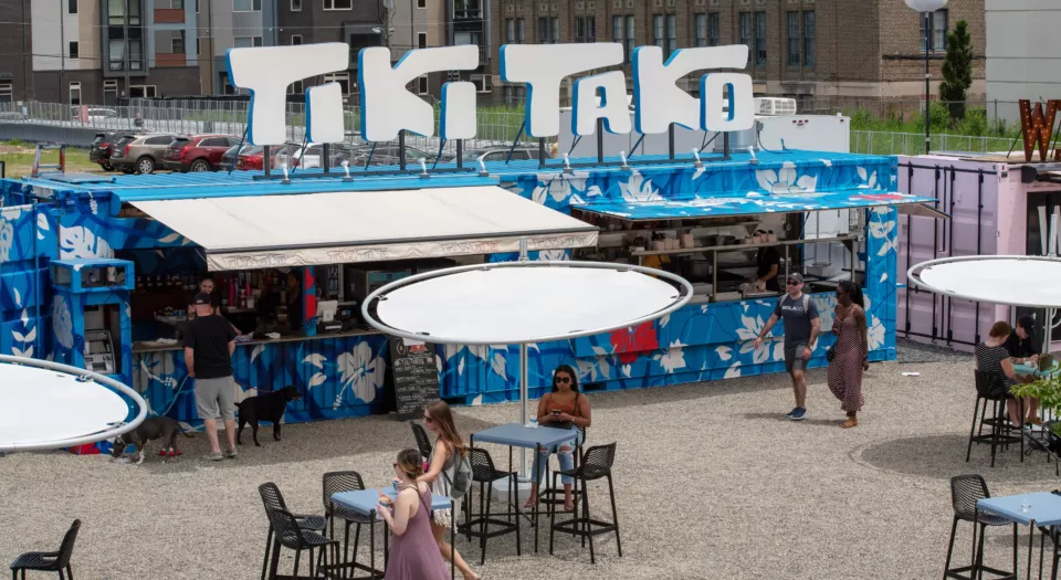 Outdoor Pod Park Restaurant | Pop-Up Container Restaurant