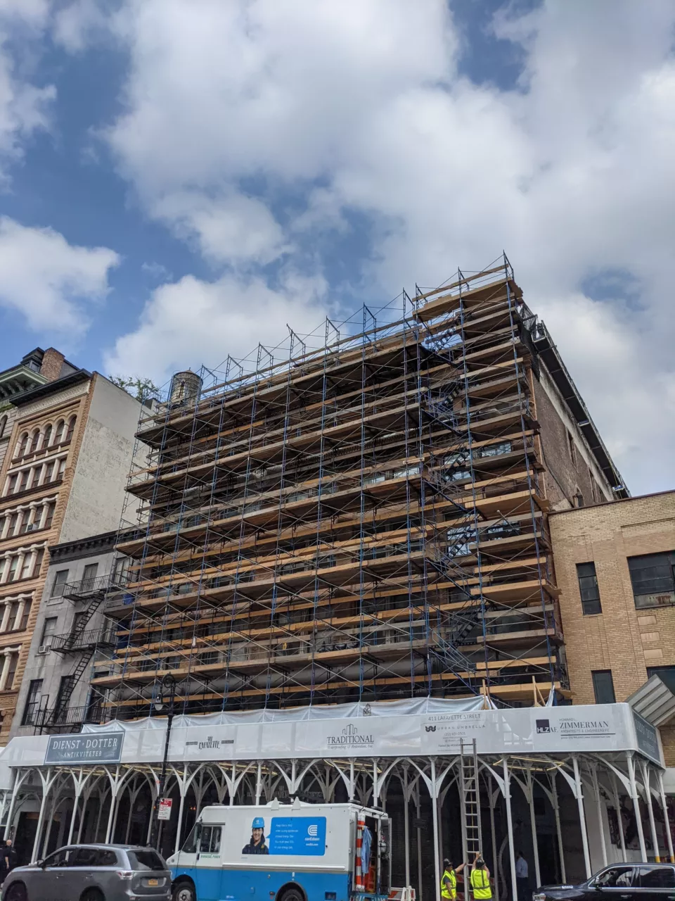 Pre-Installation of Building Wrap | Britten Large Scale Printing