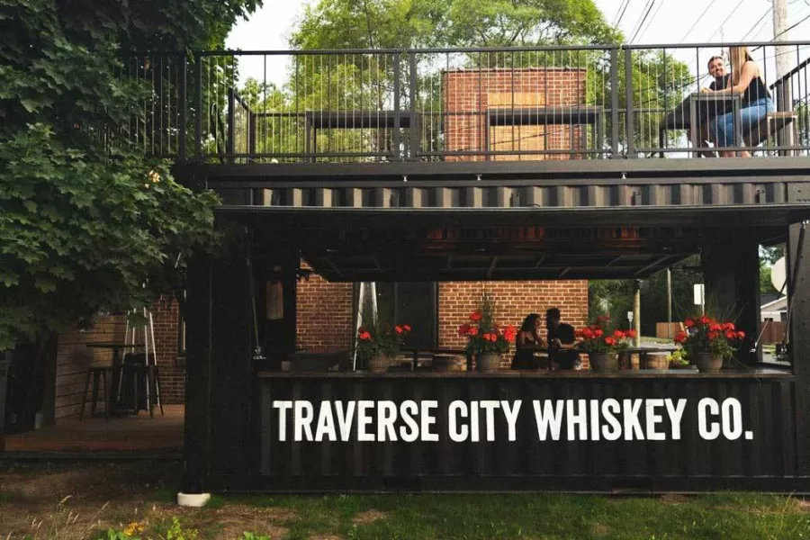 Traverse City Whiskey Co. BoxPop | Shipping Container Lounge