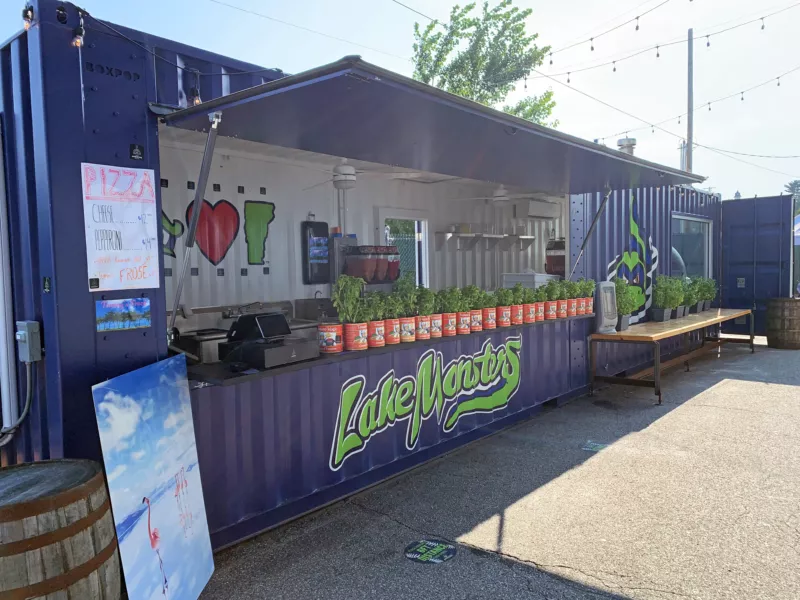 Custom Shipping Container with Bar and Awning | Custom Branded Shipping Container