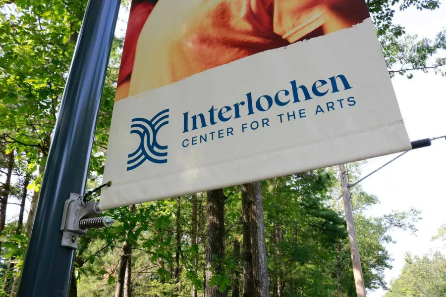 A Custom Light Pole Banner and BannerSaver Bracket for Interlochen Arts Academy