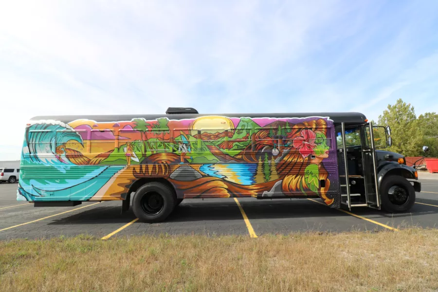 Full Length Bus Decal | Transparent Window Decals