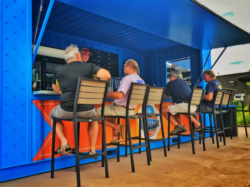 Outdoor Portable Bar | Shipping Container Bar with Seating