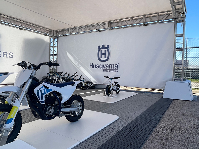 Custom backdrops for a sponsor of the 2022 Motorcycle Grand Prix