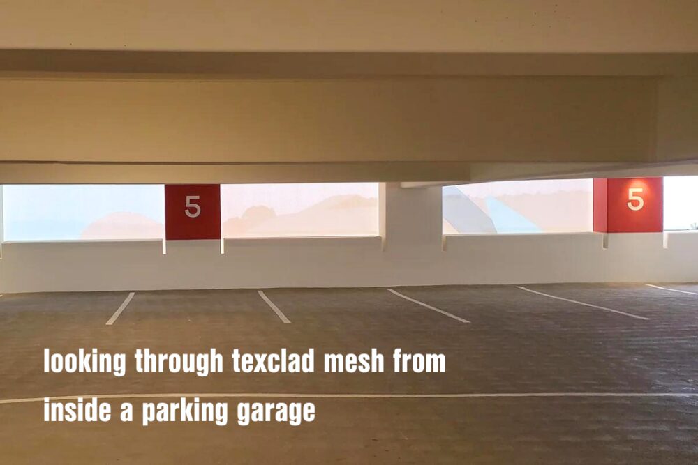 Copy of looking through texclad mesh from inside a parking garage