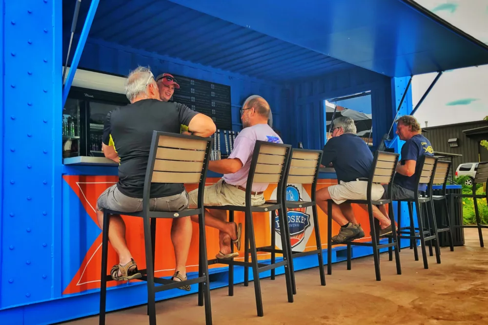 Outdoor Portable Bar | Shipping Container Bar with Seating