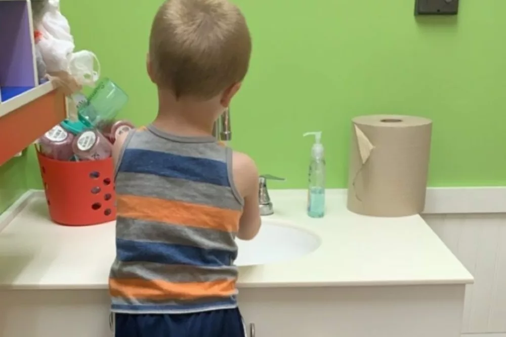 Daycare Child Washing Hands