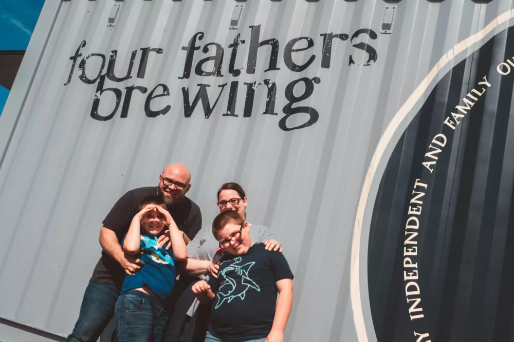 Custom Shipping Container with Decal | Four Fathers Brewing BoxPop