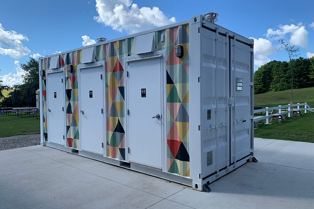Custom shipping container bathrooms