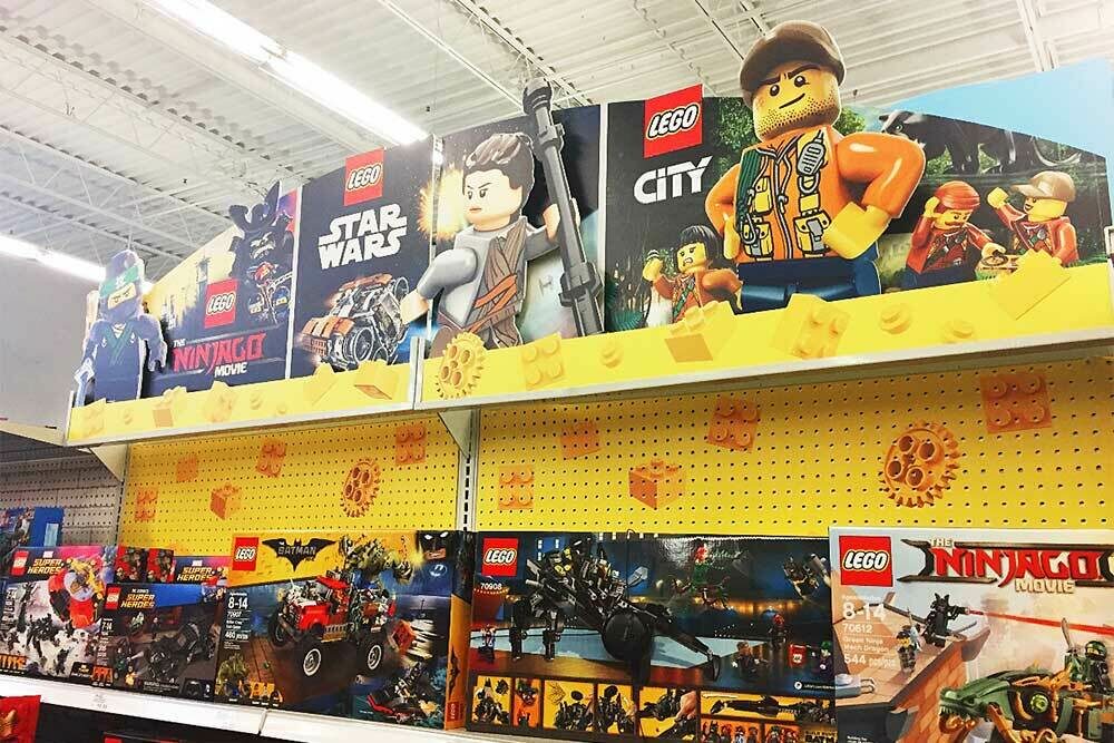 Custom point of purchase rigid signs for Legos