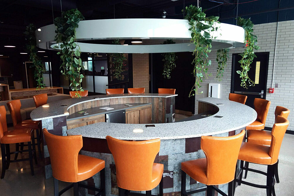 Custom Millwork Centerpiece Seating Area