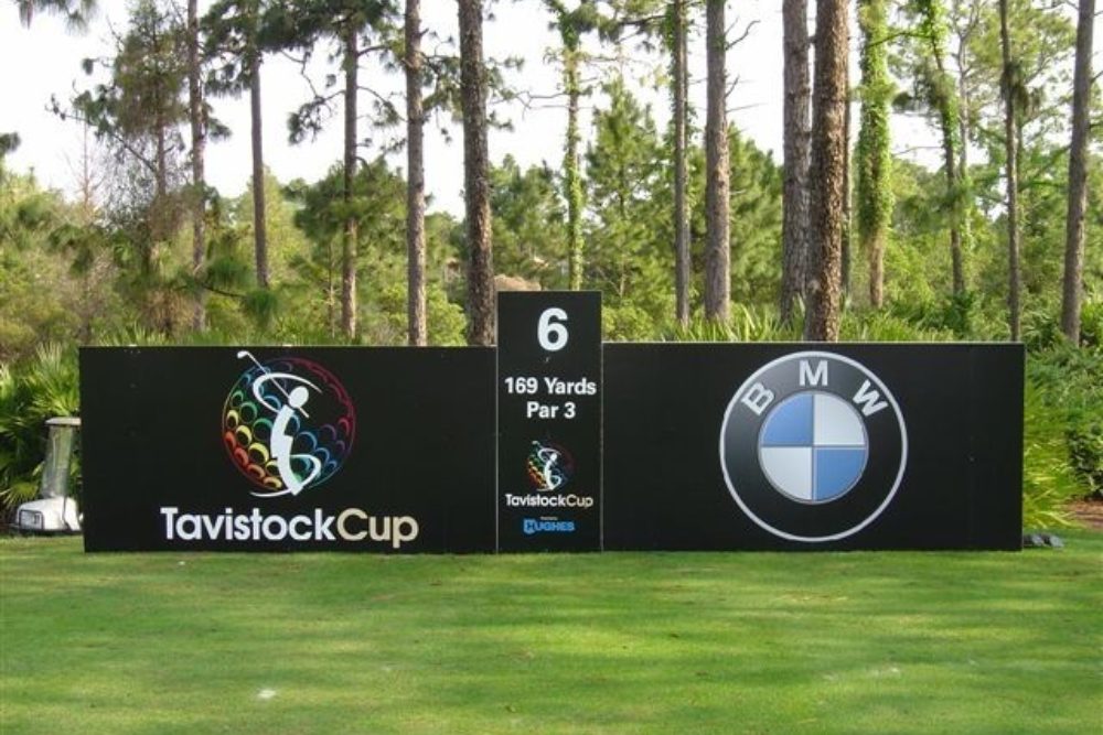 IMG Tavistock Cup 2004 hole sign golf course sign Tavistock Cup BMW