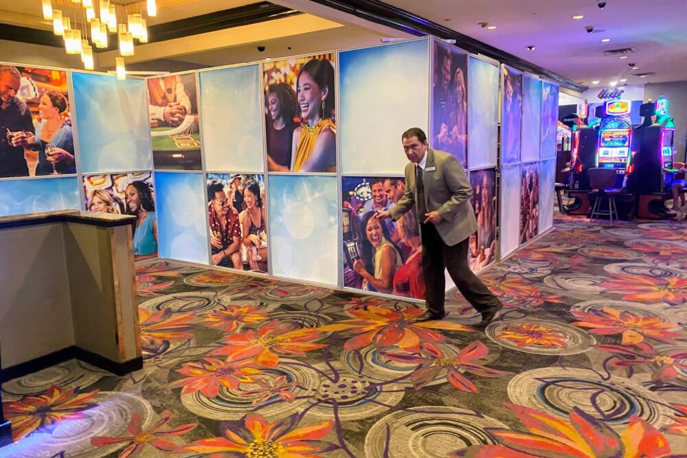 modular wall system for casino