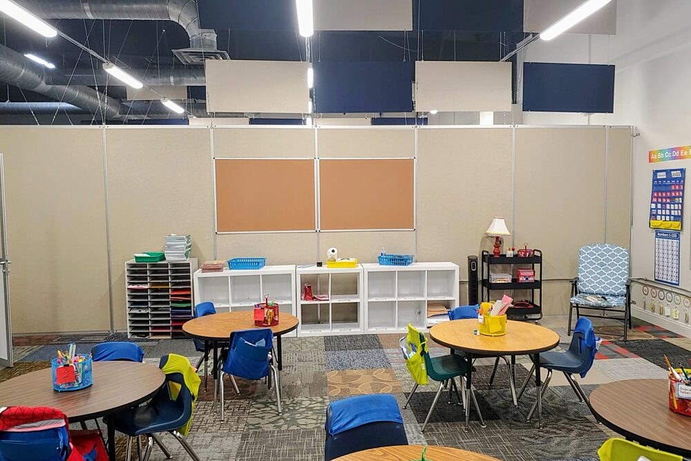 Modular temporary walls educationc 1
