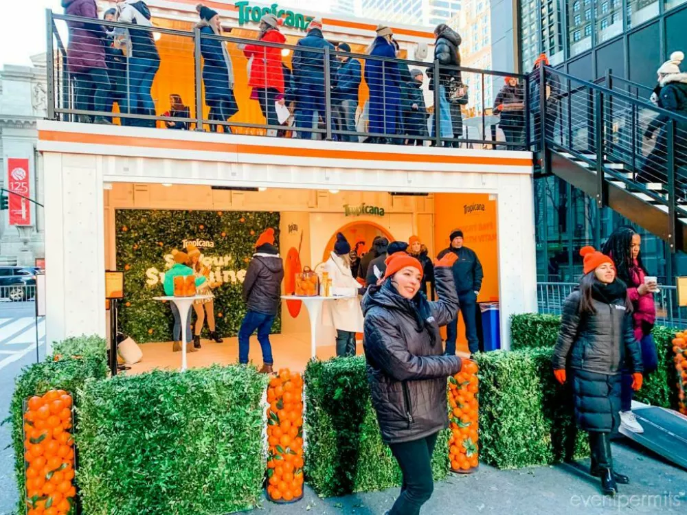 Custom Box Pop shipping container for a Tropicana brand activation