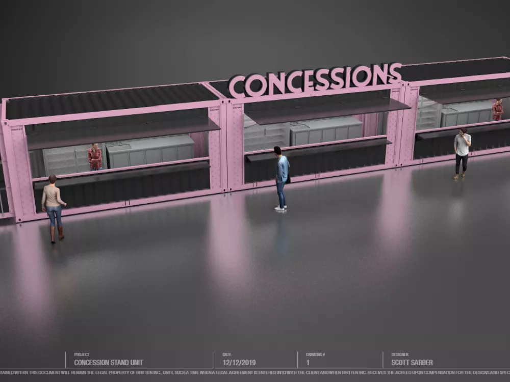 Render of BoxPop Concession Stand | Temporary Concession Stand